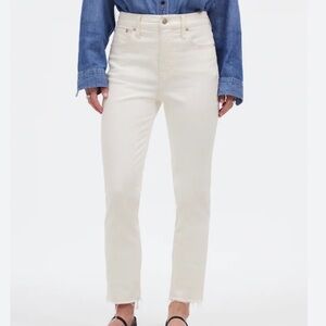 Madewell The Perfect Vintage Jean High Rise Straight Crop Raw Hem